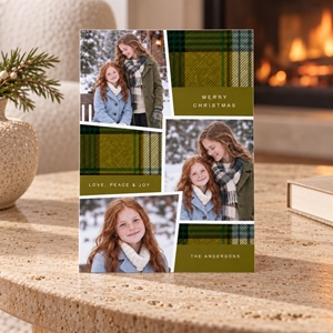 Show details for Holiday CardPrint | Vertical, 4 Photos