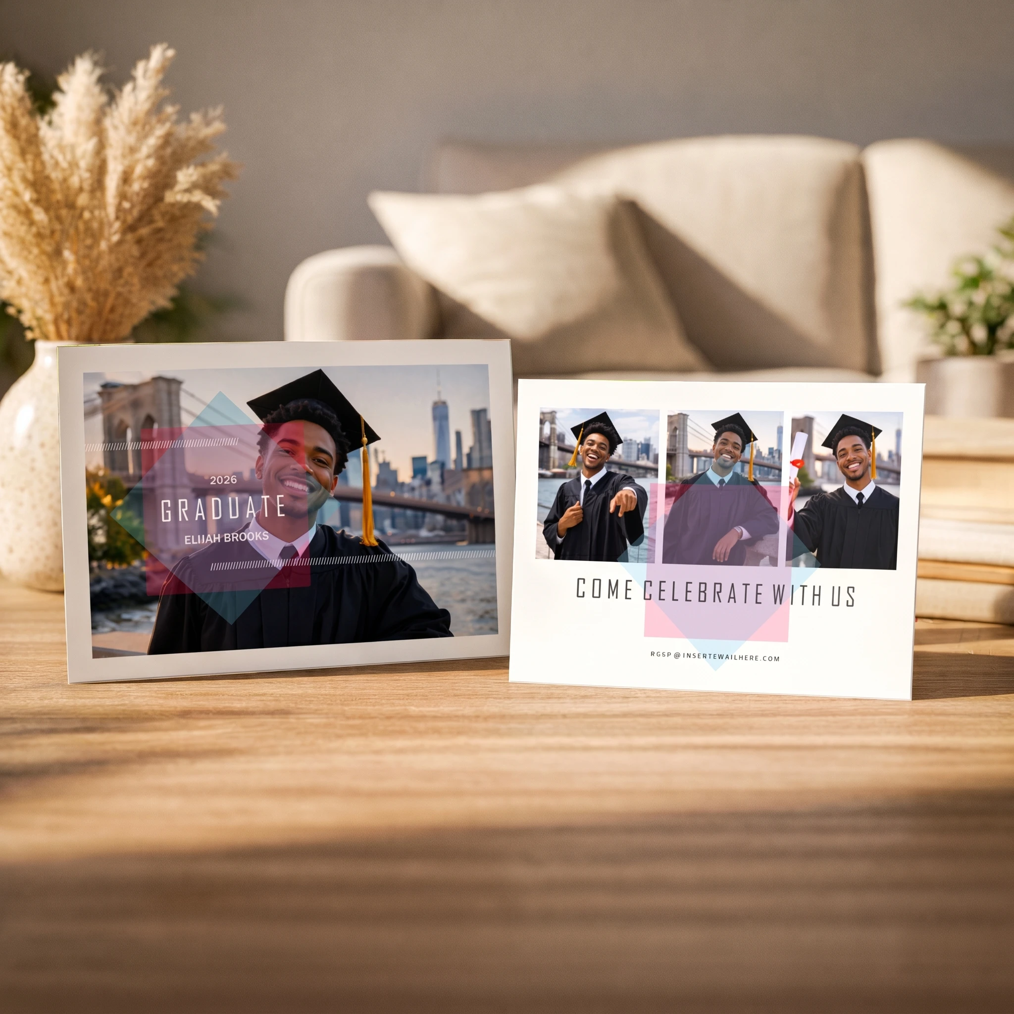 Show details for Graduate CardPrint | Horizontal, 4 Photos