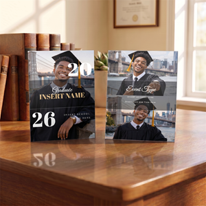 Show details for Graduate CardPrint | Vertical, 3 Photos