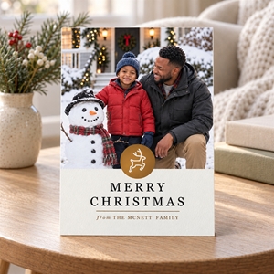 Show details for Holiday CardPrint | Vertical, 3 Photos