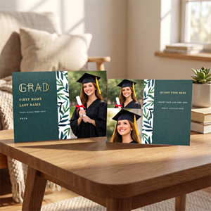 Show details for Graduate CardPrint | Horizontal, 3 Photos