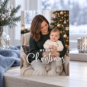 Show details for Holiday CardPrint | Vertical, 3 Photos