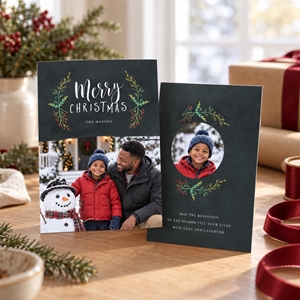 Show details for Holiday CardPrint | Vertical, 1-2 Photos