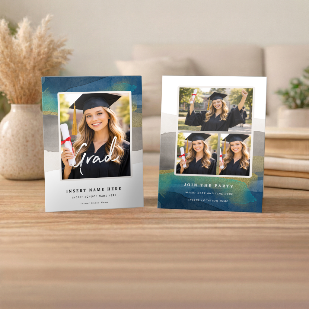 Show details for Graduate CardPrint | Vertical, 3 Photos