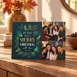 Show details for Holiday CardPrint | Horizontal, 4 Photos