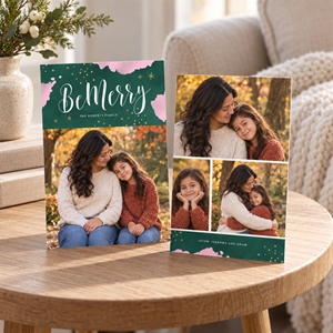 Show details for Holiday CardPrint | Vertical, 4 Photos