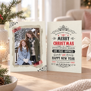 Show details for Holiday CardPrint | Vertical, 1-2 Photos