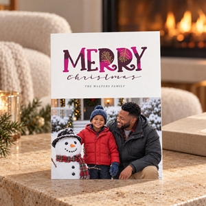 Show details for Holiday CardPrint | Vertical, 4 Photos