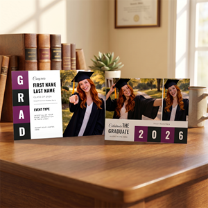 Show details for Graduate CardPrint | Horizontal, 3 Photos
