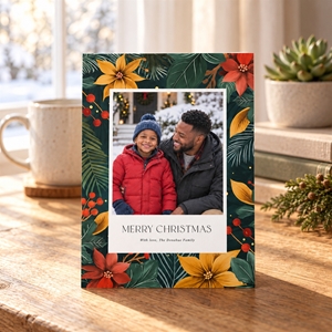 Show details for Holiday CardPrint | Vertical, 3 Photos