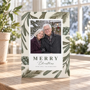 Show details for Holiday CardPrint | Vertical, 3 Photos