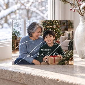 Show details for Holiday CardPrint | Horizontal, 4 Photos