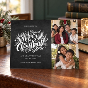 Show details for Holiday CardPrint | Horizontal, 3 Photos