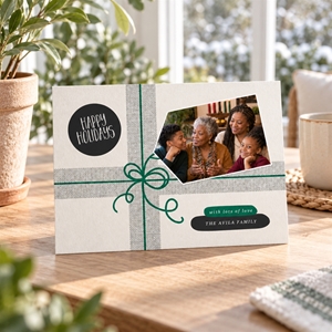 Show details for Holiday CardPrint | Horizontal, 4 Photos