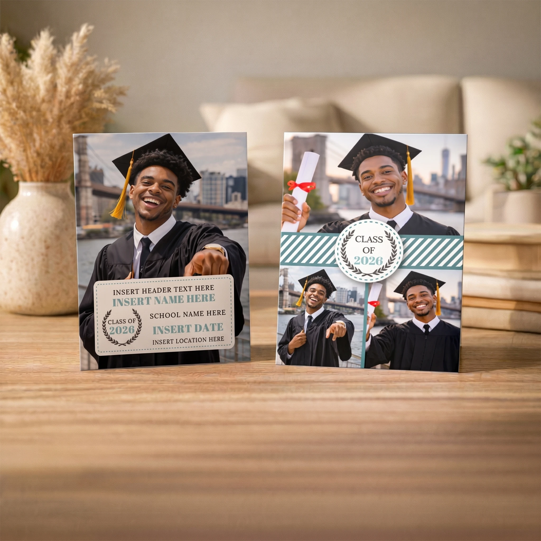 Show details for Graduate CardPrint | Vertical, 4 Photos 