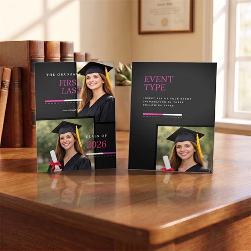 Show details for Graduate CardPrint | Vertical, 3 Photos
