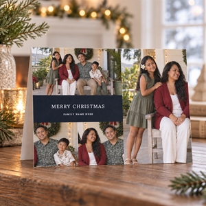 Show details for Holiday CardPrint | Horizontal, 4 Photos
