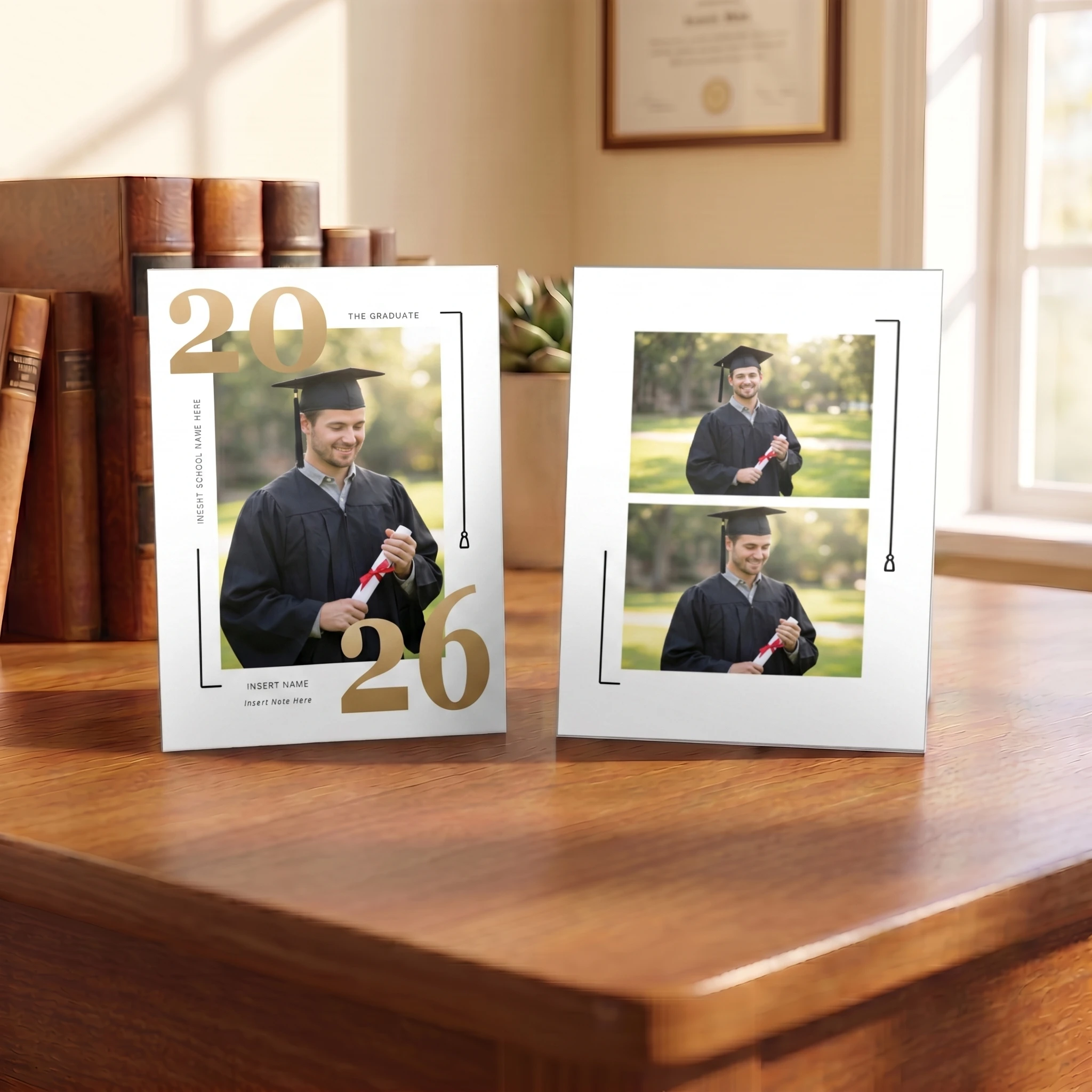 Show details for Graduate CardPrint | Vertical, 3 Photos