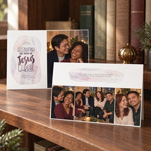 Show details for Holiday CardPrint | Horizontal, 4 Photos