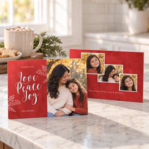 Show details for Holiday CardPrint | Horizontal, 4 Photos