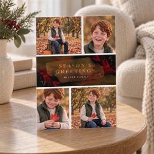 Show details for Holiday CardPrint | Vertical, 5-6 Photos