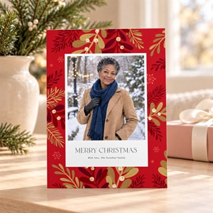 Show details for Holiday CardPrint | Vertical, 3 Photos