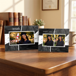 Show details for Graduate CardPrint | Horizontal, 3 Photos