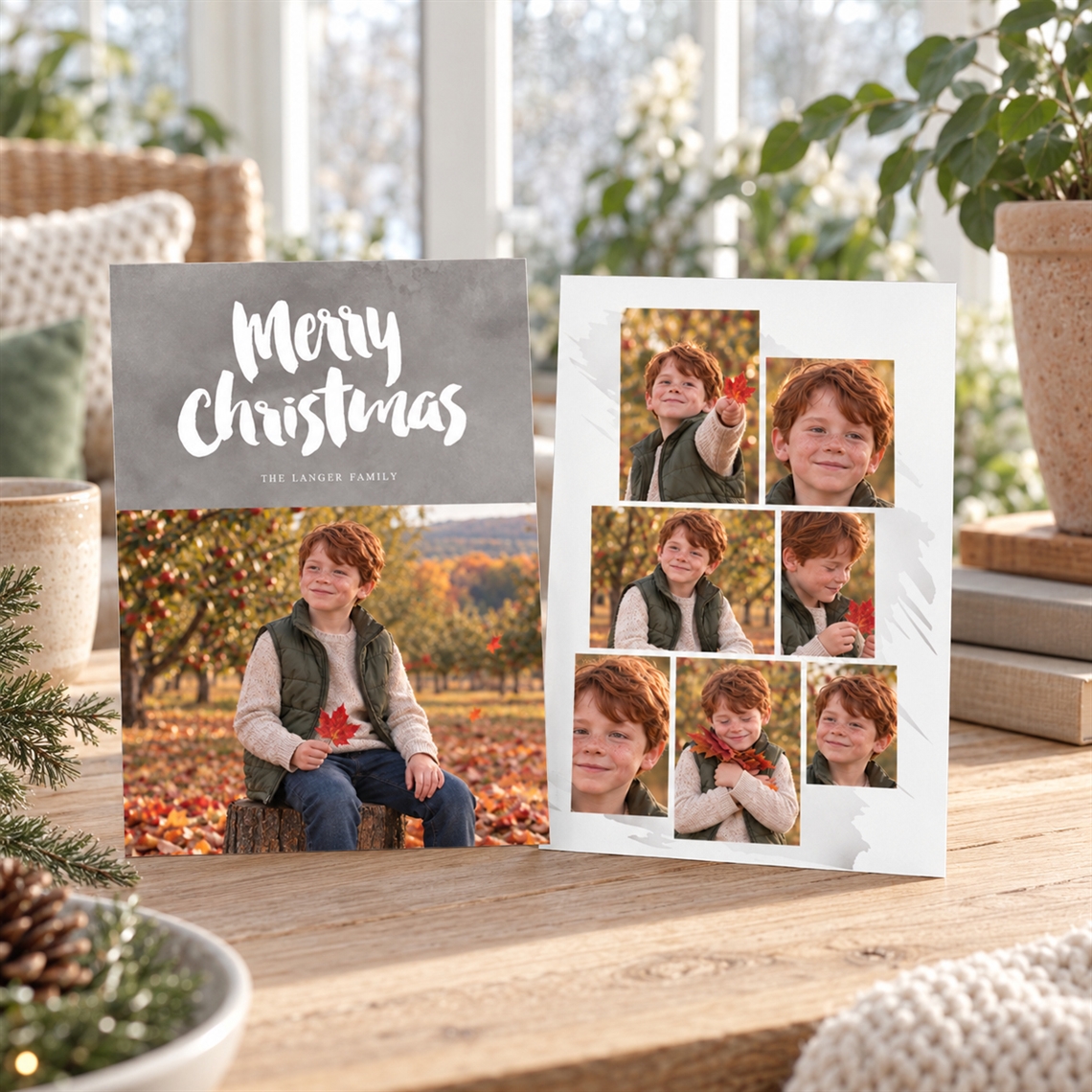 Show details for Holiday CardPrint | Vertical, 7+ Photos