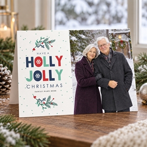 Show details for Holiday CardPrint | Horizontal, 4 Photos