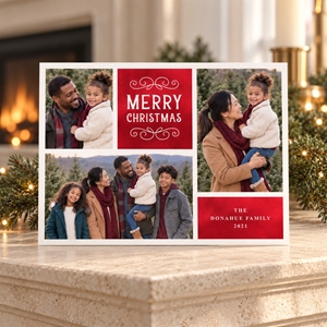 Show details for Holiday CardPrint | Horizontal, 7+ Photos