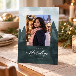 Show details for Holiday CardPrint | Vertical, 3 Photos
