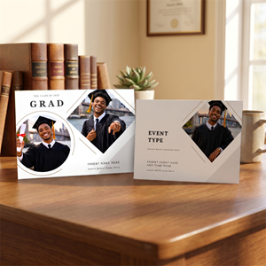 Show details for Graduate CardPrint | Horizontal, 3 Photos