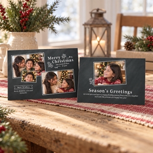 Show details for Holiday CardPrint | Horizontal, 4 Photos