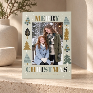 Show details for Holiday CardPrint | Vertical, 3 Photos