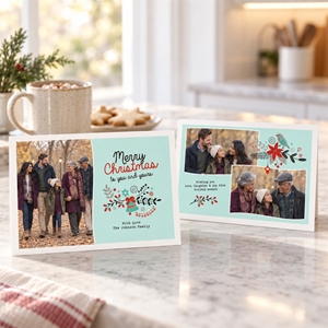 Show details for Holiday CardPrint | Horizontal, 3 Photos