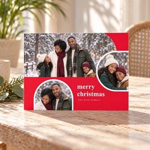 Show details for Holiday CardPrint | Horizontal, 5-6 Photos