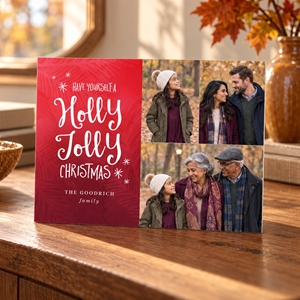 Show details for Holiday CardPrint | Horizontal, 4 Photos