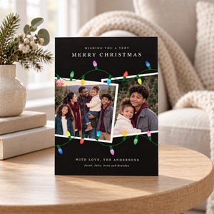 Show details for Holiday CardPrint | Vertical, 3 Photos