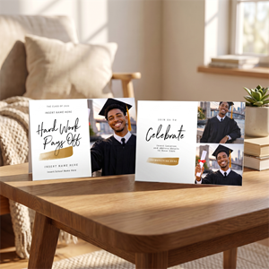 Show details for Graduate CardPrint | Horizontal, 3 Photos