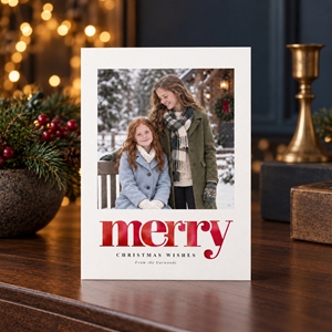 Show details for Holiday CardPrint | Vertical, 3 Photos