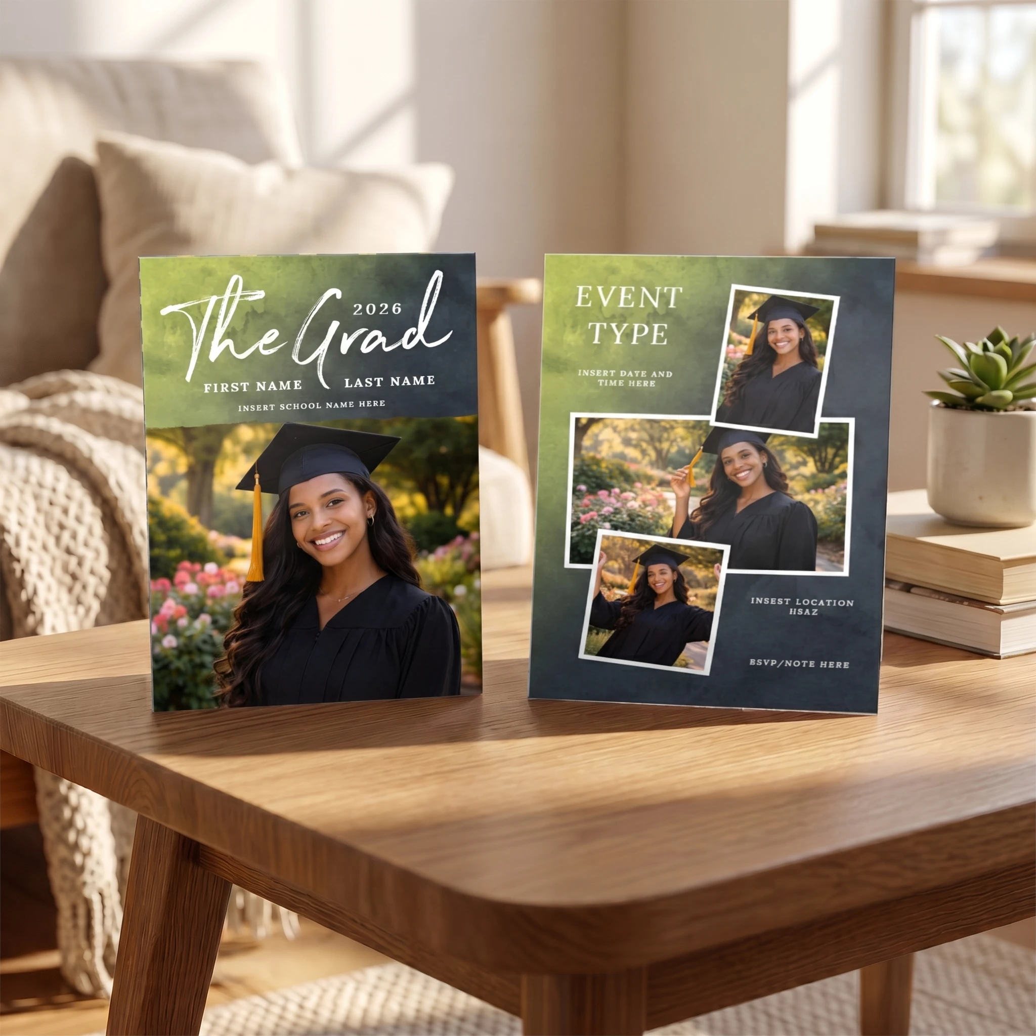 Show details for Graduate CardPrint | Vertical, 4 Photos 